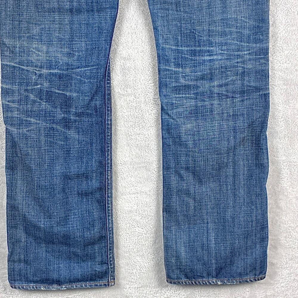 VTG Earnest Sewn Jeans Men 32 Fulton Straight Whiskered Faded Y2K Made in USA - Picture 7 of 13